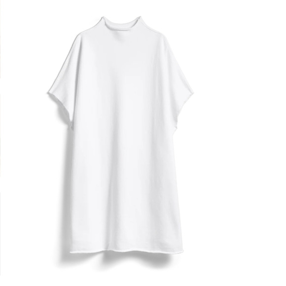 Frank & Eileen Ella The Easiest Dress Triple Fleece In White Size Medium - Large - Picture 3 of 13